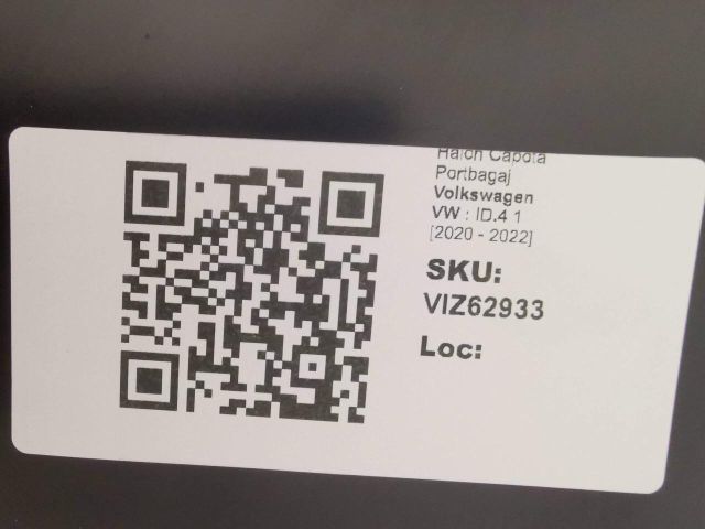 bontott VW ID.4 Csomagtérajtó (Üres lemez)
