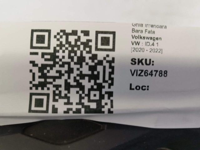 bontott VW ID.4 Első Lökhárító Alsó Középső Díszrács