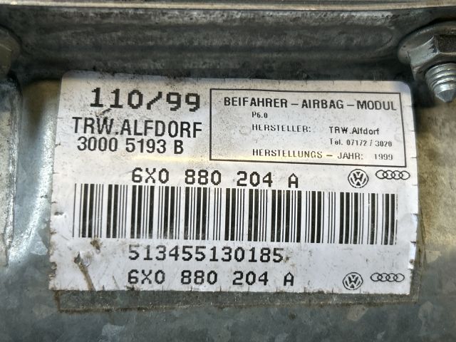 bontott VW LUPO Utasoldali Légzsák