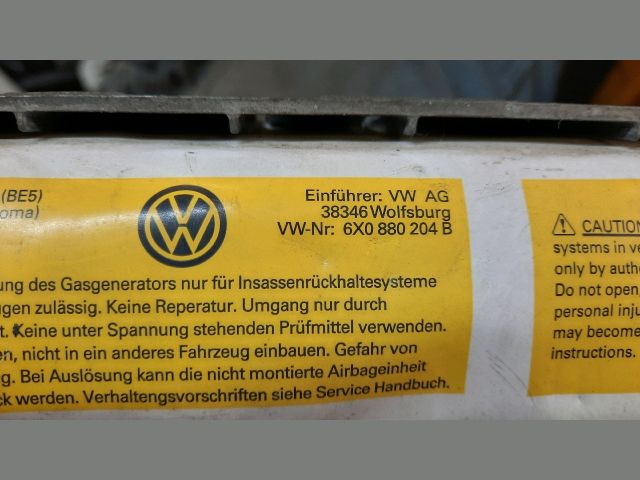 bontott VW LUPO Utasoldali Légzsák