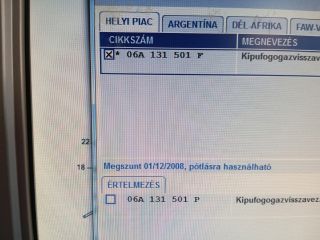 bontott VW NEW BEETLE EGR / AGR Szelep