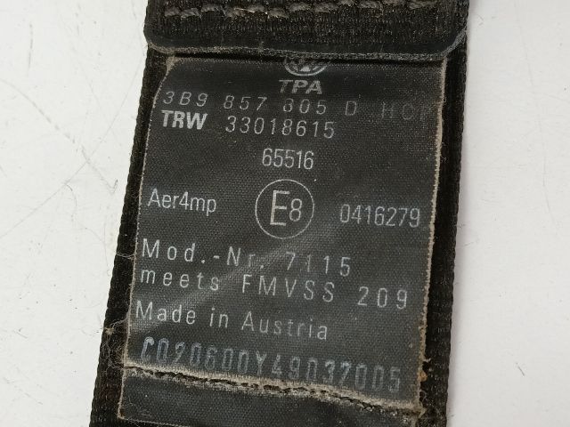 bontott VW PASSAT B5 Bal hátsó Biztonsági Öv