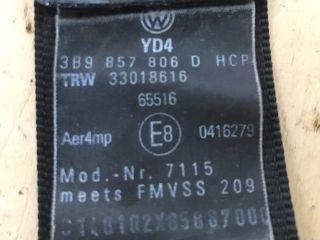 bontott VW PASSAT B5 Jobb hátsó Biztonsági Öv