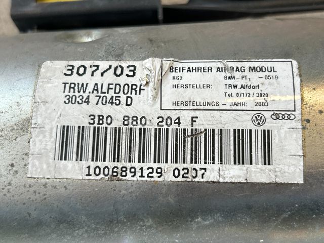 bontott VW PASSAT B5 Utasoldali Légzsák