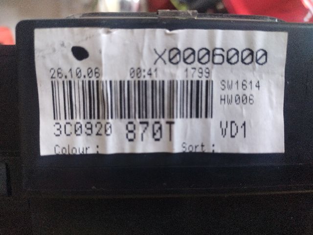 bontott VW PASSAT B6 Kilométeróra