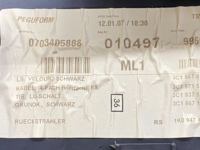 bontott VW PASSAT B6 Bal első Ajtó Kárpit