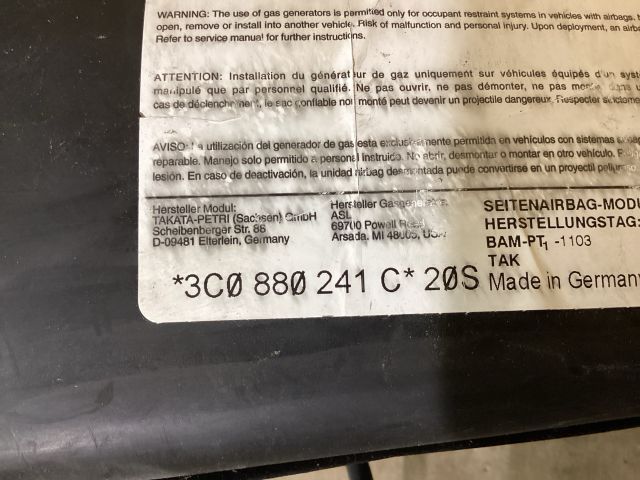 bontott VW PASSAT B6 Bal első Függöny Légzsák