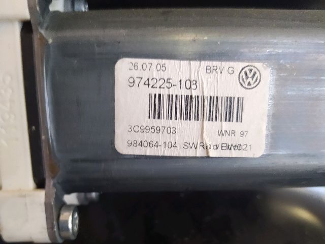 bontott VW PASSAT B6 Bal hátsó Ablakemelő Szerkezet (Elektromos)