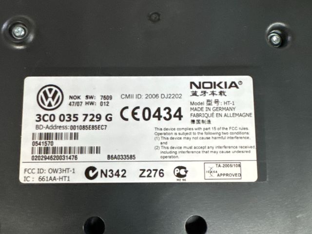 bontott VW PASSAT B6 Bluetooth Elektronika