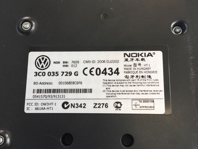 bontott VW PASSAT B6 Bluetooth Elektronika