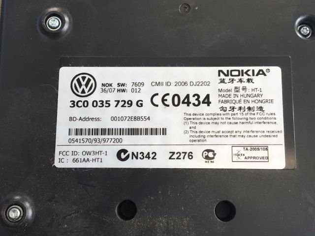 bontott VW PASSAT B6 Bluetooth Elektronika