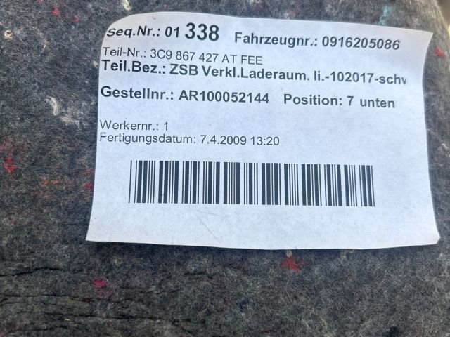 bontott VW PASSAT B6 Csomagtér Kárpit