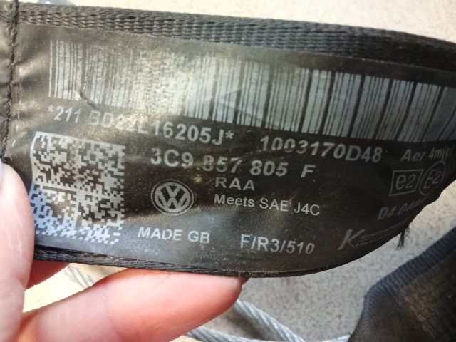 bontott VW PASSAT B6 Hátsó Biztonsági Öv Szett