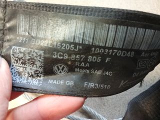 bontott VW PASSAT B6 Hátsó Biztonsági Öv Szett