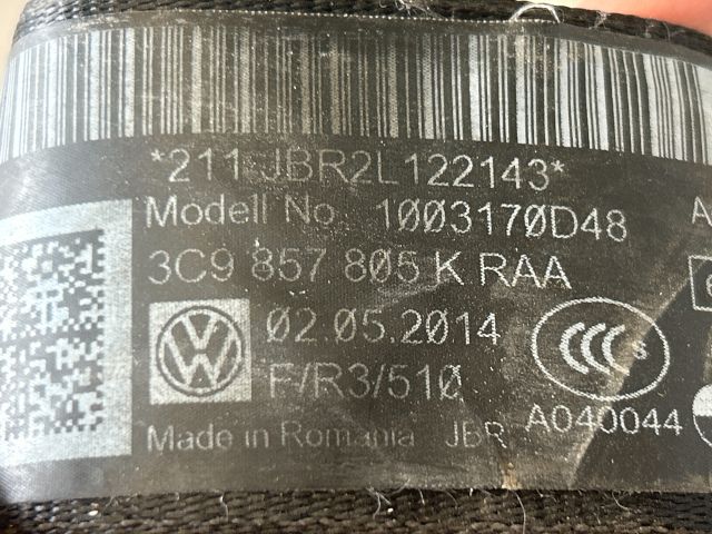 bontott VW PASSAT B6 Hátsó Biztonsági Öv Szett