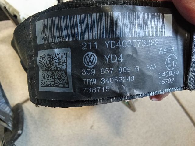 bontott VW PASSAT B6 Hátsó Biztonsági Öv Szett