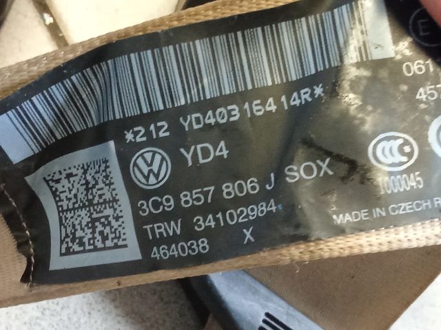 bontott VW PASSAT B6 Hátsó Biztonsági Öv Szett