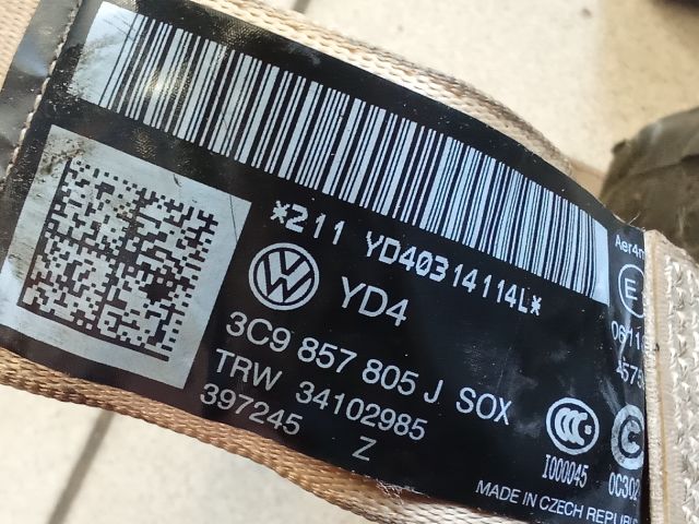 bontott VW PASSAT B6 Hátsó Biztonsági Öv Szett