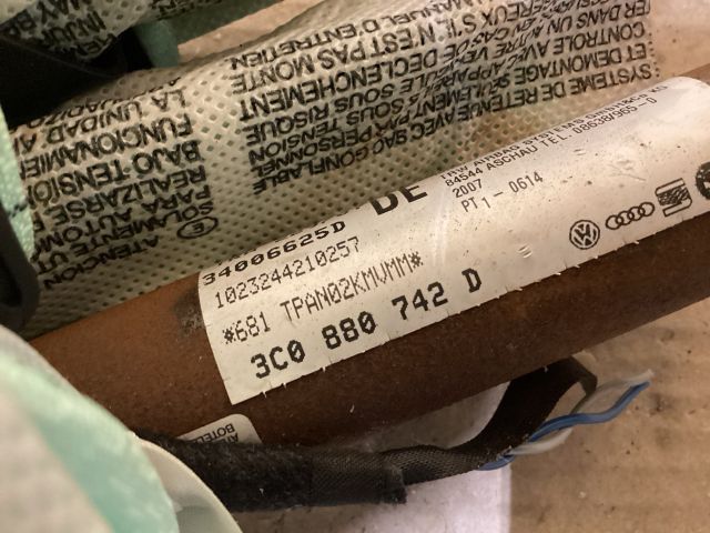 bontott VW PASSAT B6 Jobb Függönylégzsák és Oldallégzsák