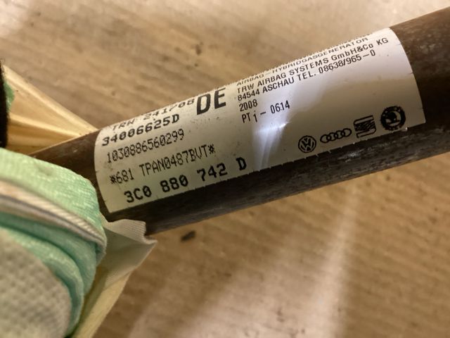 bontott VW PASSAT B6 Jobb Függönylégzsák és Oldallégzsák