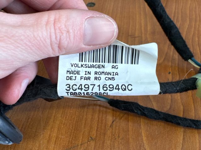 bontott VW PASSAT B6 Jobb hátsó Ajtó Kábelköteg