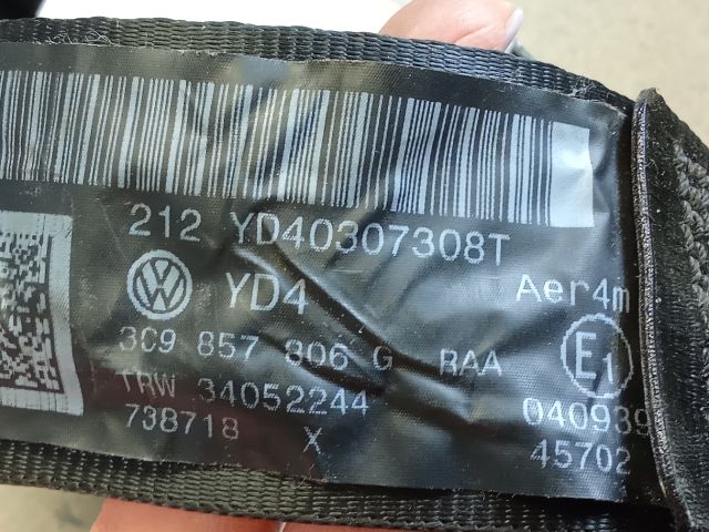 bontott VW PASSAT B6 Jobb hátsó Biztonsági Öv