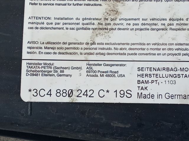 bontott VW PASSAT B6 Jobb Oldallégzsák