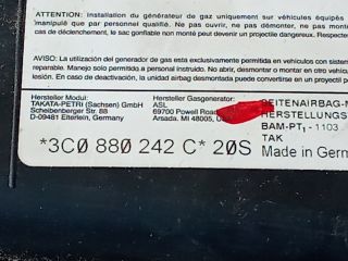 bontott VW PASSAT B6 Jobb Oldallégzsák