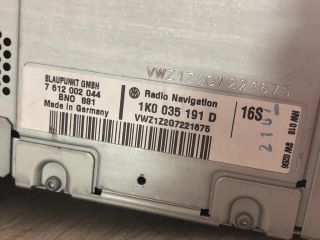 bontott VW PASSAT B6 Navigációs Fejegység