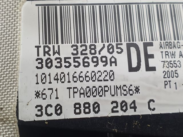 bontott VW PASSAT B6 Utasoldali Légzsák