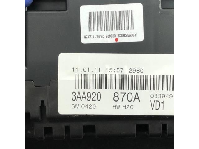 bontott VW PASSAT B7 Kilométeróra