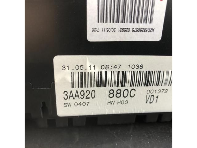 bontott VW PASSAT B7 Kilométeróra