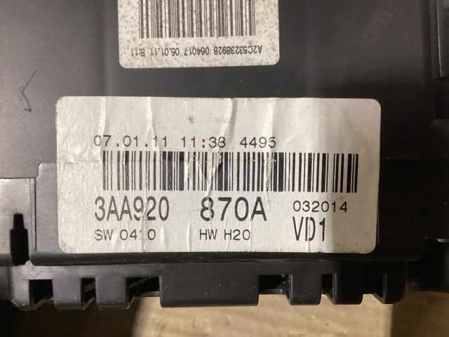 bontott VW PASSAT B7 Kilométeróra