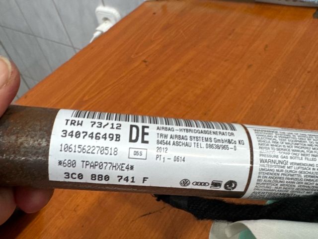 bontott VW PASSAT B7 Bal első Függöny Légzsák