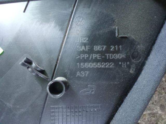 bontott VW PASSAT B7 Bal hátsó Ajtó Kárpit