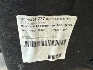 bontott VW PASSAT B7 Csomagtér Kárpit