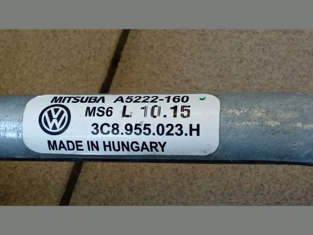 bontott VW PASSAT B7 Első Ablaktörlő Szerkezet Motorral