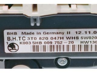 bontott VW PASSAT B7 Fűtéskapcsoló (manuális klímás)