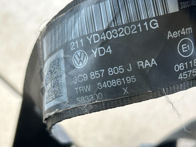 bontott VW PASSAT B7 Hátsó Biztonsági Öv Szett