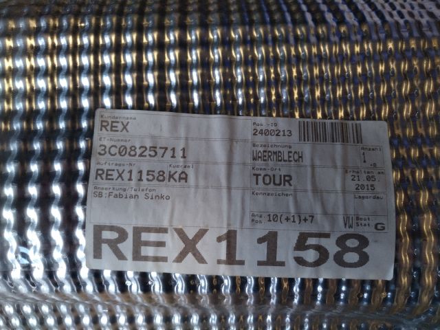 bontott VW PASSAT B7 Hátsó Kipufogó Dob Hővédő Lemez