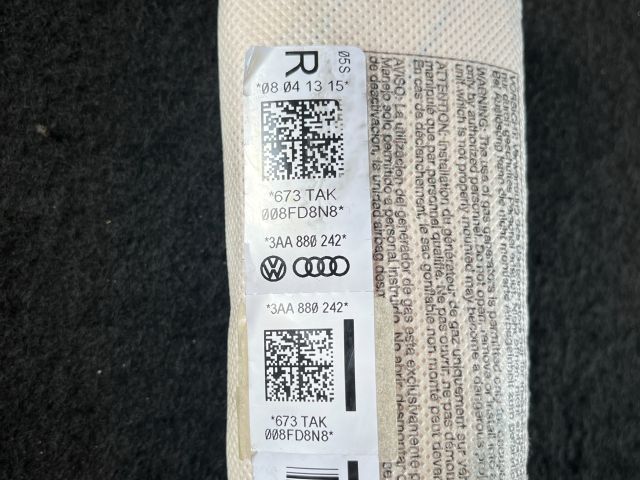 bontott VW PASSAT B7 Jobb első Függöny Légzsák