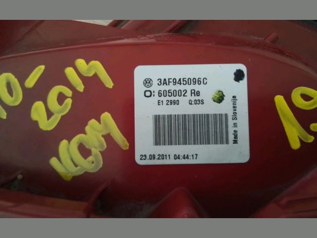 bontott VW PASSAT B7 Jobb Hátsó Lámpa