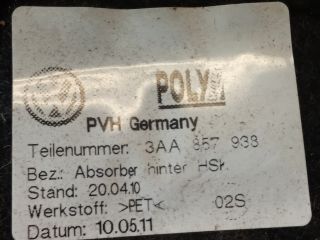 bontott VW PASSAT B7 Kesztyűtartó