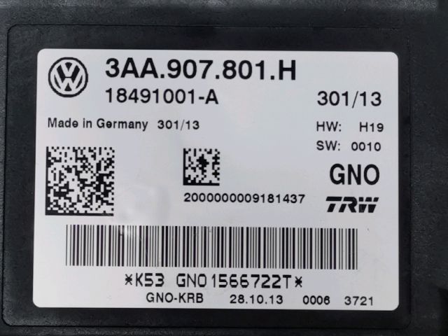 bontott VW PASSAT B7 Kézifék Elektronika