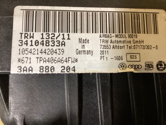 bontott VW PASSAT B7 Utasoldali Légzsák