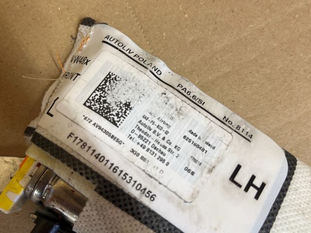 bontott VW PASSAT B8 Bal első Függöny Légzsák