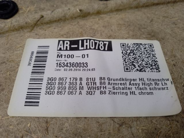 bontott VW PASSAT B8 Bal hátsó Ajtó Kárpit