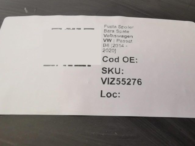 bontott VW PASSAT B8 Hátsó Lökhárító Alsó (Műanyag)