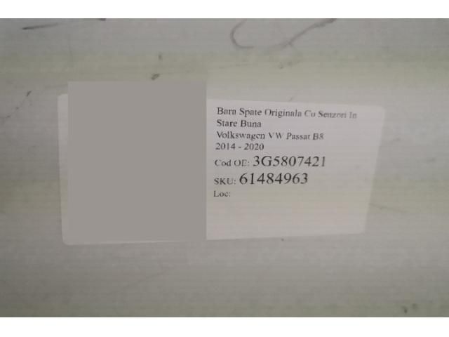 bontott VW PASSAT B8 Hátsó Lökhárító (Részeivel)