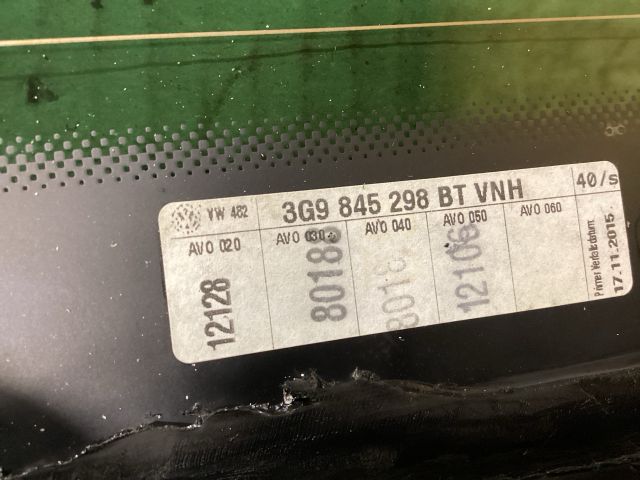 bontott VW PASSAT B8 Jobb C Oszlop Oldalablak Üveg